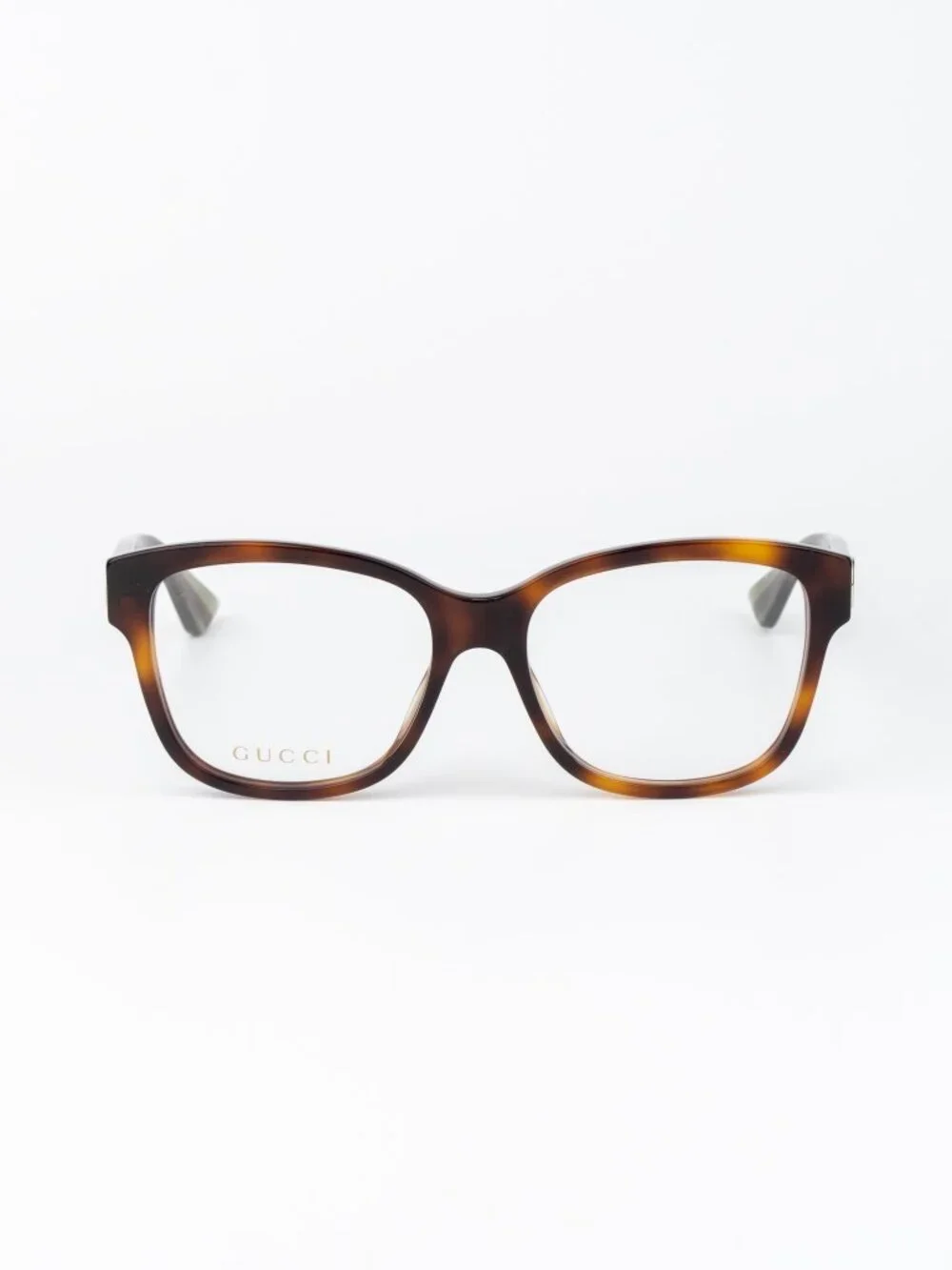 Gucci Women Eyeglasses Havana Square GG0038O 002 NEW AUTHENTIC